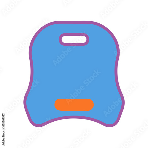 Cheerful blue swim board with cutout handles design