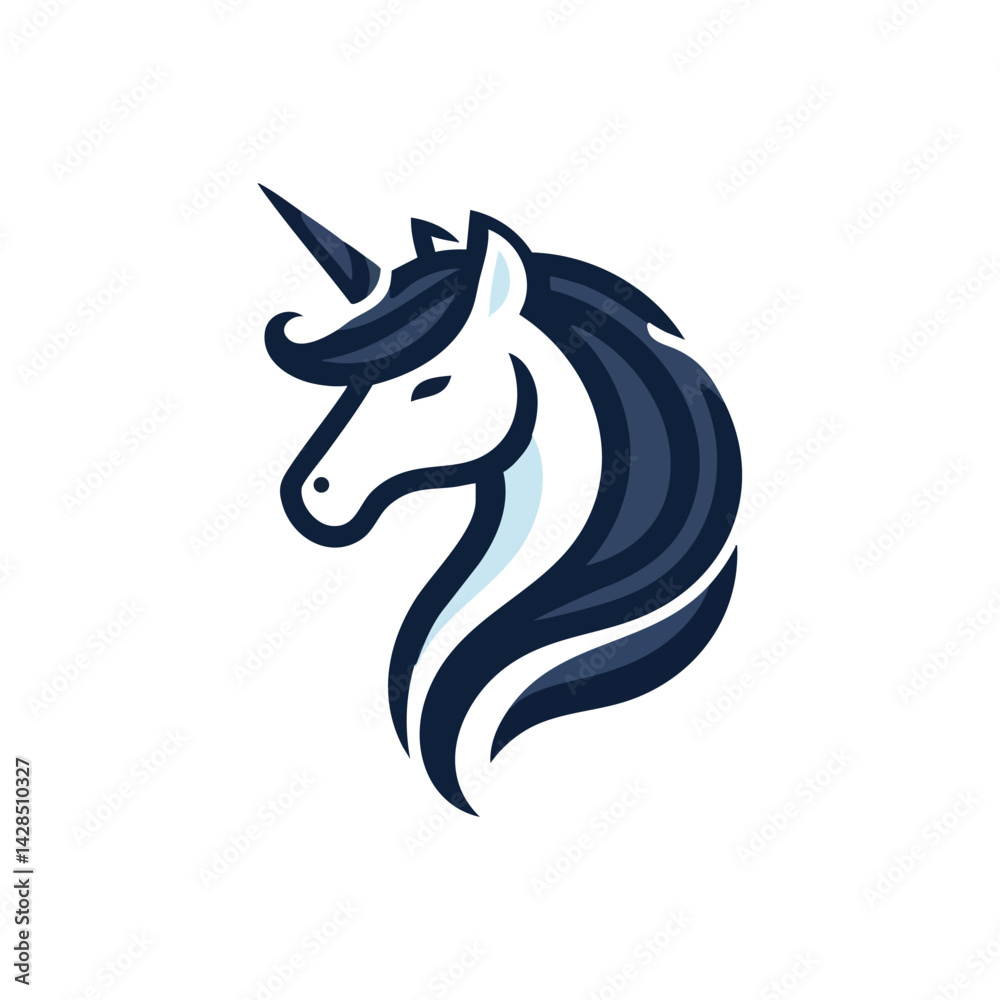 Fototapeta premium unicorn logo vector illustration