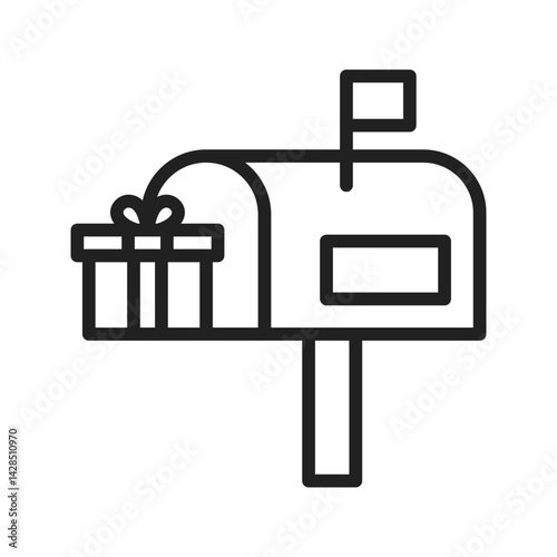 Mailbox icon vector image. Suitable for mobile apps, web apps and print media.