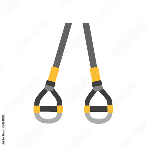 Isolated suspension trainer illustration with black background