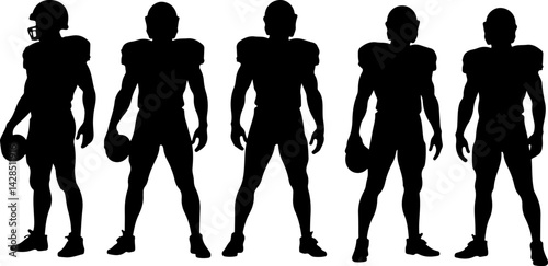 American football silhouette, Football player clipart, Football SVG, Gridiron art, NFL player silhouette, Sports clipart, Quarterback silhouette, Football action pose, Running back SVG, Linebacker sil