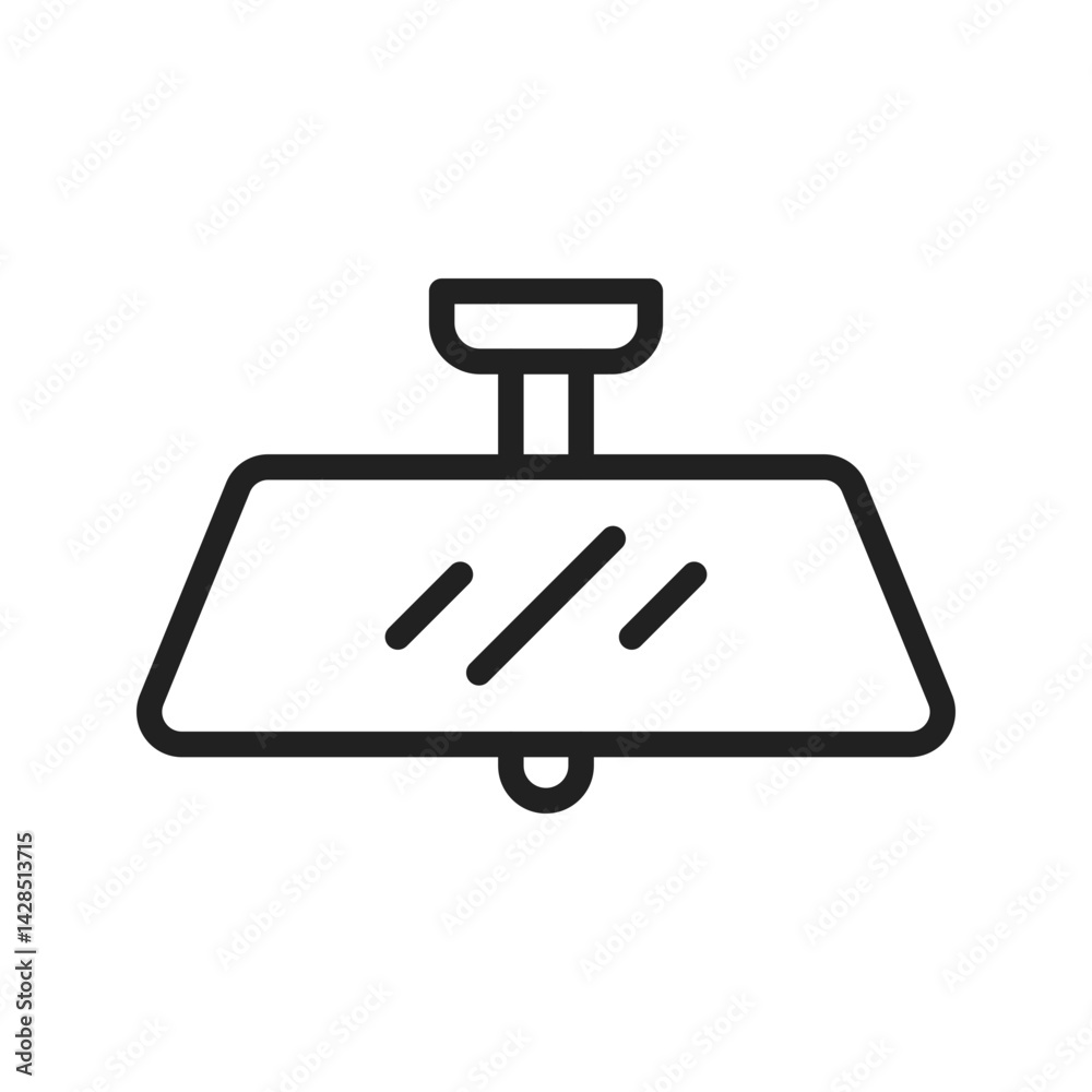 Rearview Mirror icon vector image. Suitable for mobile apps, web apps and print media. Rearview Mirror icon vector image. Suitable for mobile apps, web apps and print media.