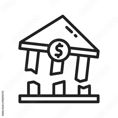 Recession icon vector image. Suitable for mobile apps, web apps and print media.