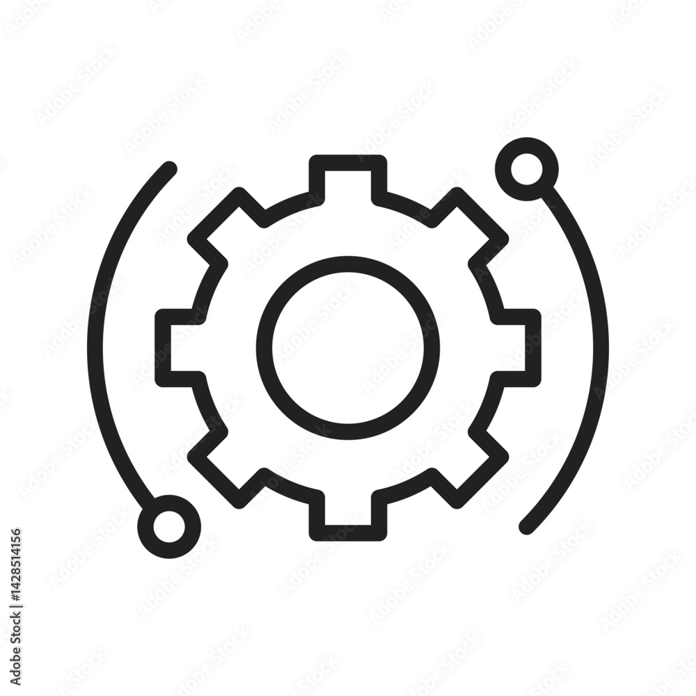 Settings icon vector image. Suitable for mobile apps, web apps and print media. Settings icon vector image. Suitable for mobile apps, web apps and print media.