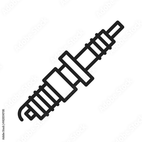 Spark Plug icon vector image. Suitable for mobile apps, web apps and print media.