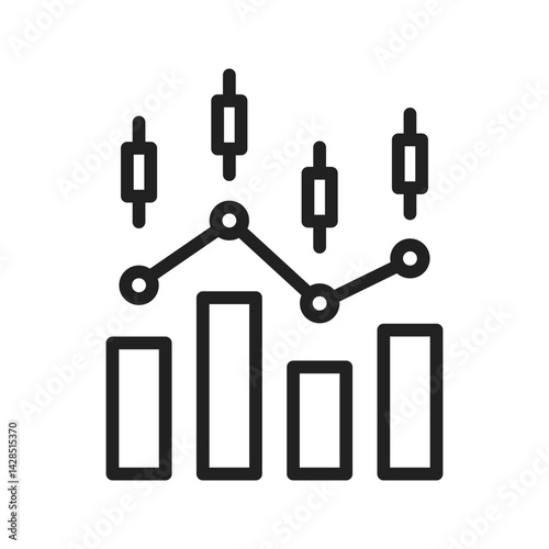 Stock Exchange icon vector image. Suitable for mobile apps, web apps and print media.