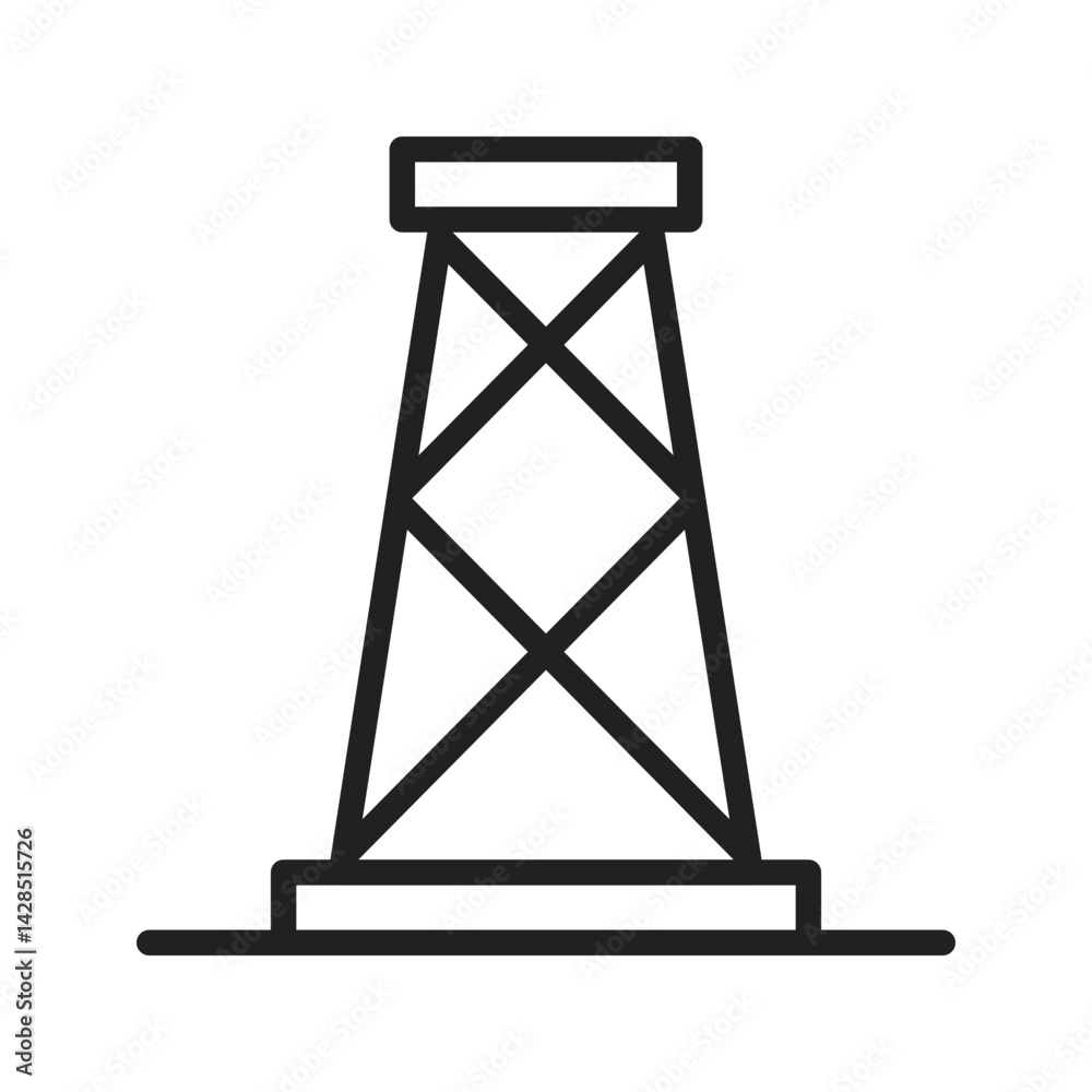 Naklejka premium Tower icon vector image. Suitable for mobile apps, web apps and print media.