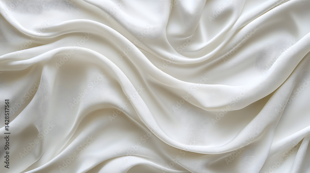 Elegant silk fabric texture studio photograph horizontal pure white background close-up softness Elegant silk fabric texture studio photograph horizontal pure white background close-up softness