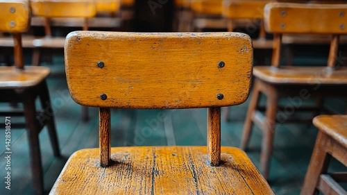 Empty classroom chair