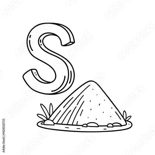 An illustration of letter S stand for Soil