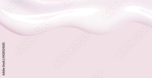 Liquid pink vector dripping ice cream texture.Glossy sugary flow drip.