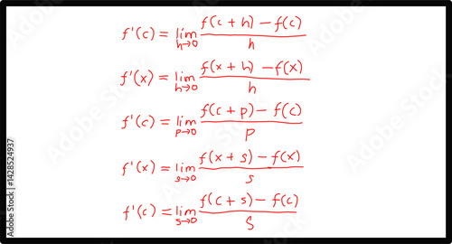 basic calculus, derivatives, equivalent forms of derivatives