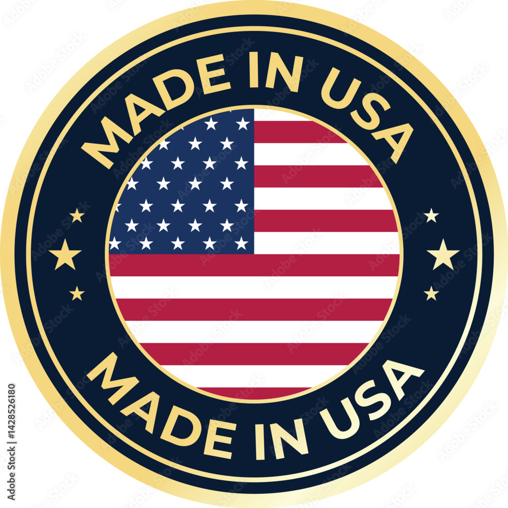 Made in USA Badge for Branding & Packaging Made in USA Badge for Branding & Packaging