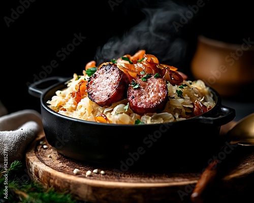 Sausage and Sauerkraut Dish photo