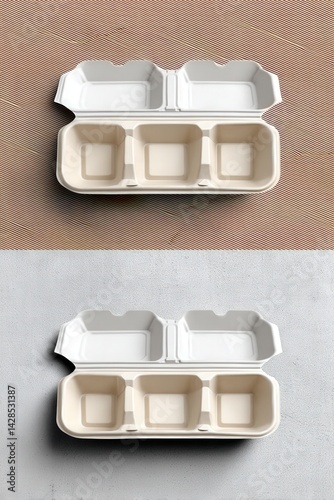 Obraz na płótnie Eco-Friendly Disposable Container for Takeout and Food Packaging w salonie