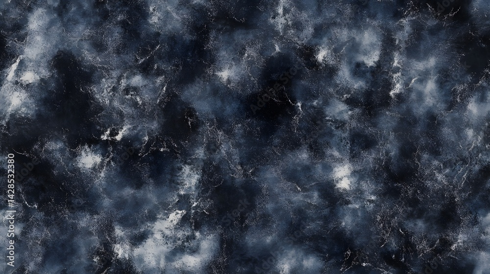 Obraz premium Dark, moody, abstract marble-like texture pattern.