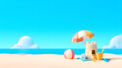 Summer beach Vacation Relaxing vacation Tropical beach close-up scenery background