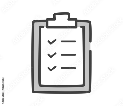 クリップで留められた書類のイラスト　ベクター
