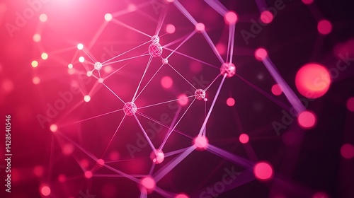 Abstract Geometric Connections in a Futuristic Sci-Fi Landscape