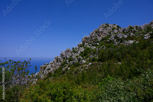 Obraz na płótnie Scenic view from St. Hilarion Castle over Northern Cyprus w salonie