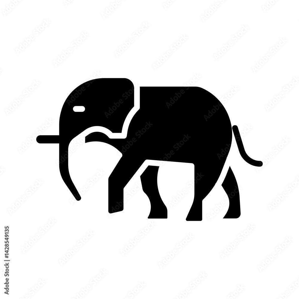 Fototapeta premium Elephant Vector Icon