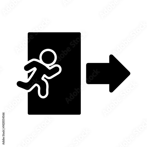 Evacuation Route Vector Icon