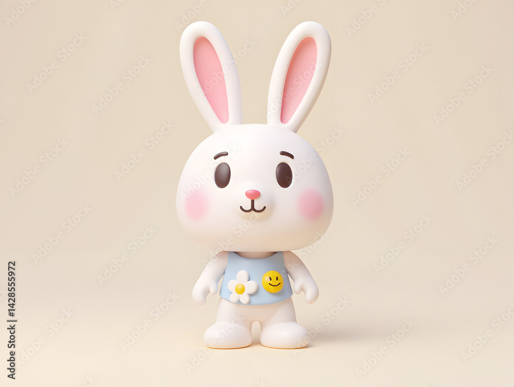 Obraz premium 3D cute cartoon animal image IP mascot illustration
