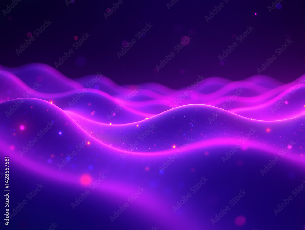 Obraz premium Abstract light three-dimensional luminous particles technology sense KV main visual background