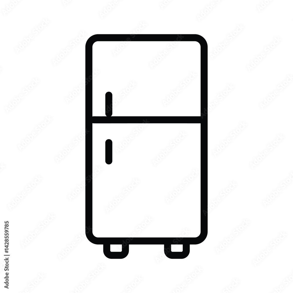 Well crafted line icon showing fridge, ready for premium use Well crafted line icon showing fridge, ready for premium use
