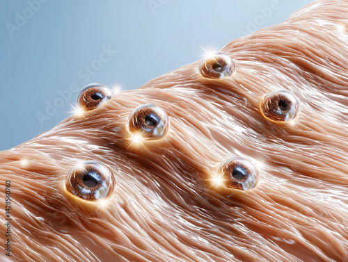 Microscopic Regeneration of Artificial Skin Cells with Collagen Fibers