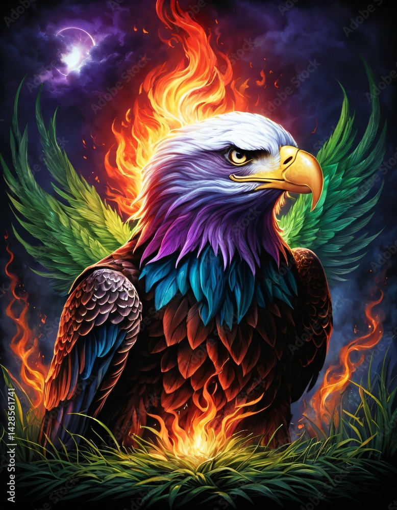 Obraz premium imaginary, various imaginary eagle views