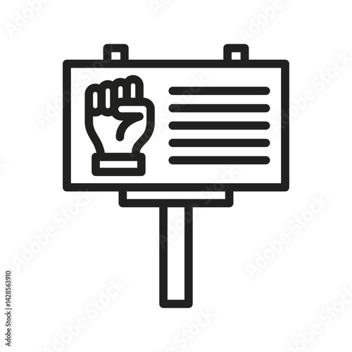 Billboard icon vector image. Suitable for mobile apps, web apps and print media.