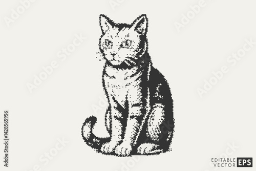 retro pixel cat