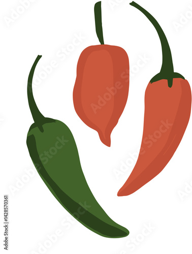 Hand-Drawn Chili Vegetables Market