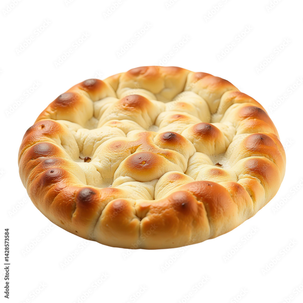 Fresh Naan Bread on Transparent Background Fresh Naan Bread on Transparent Background