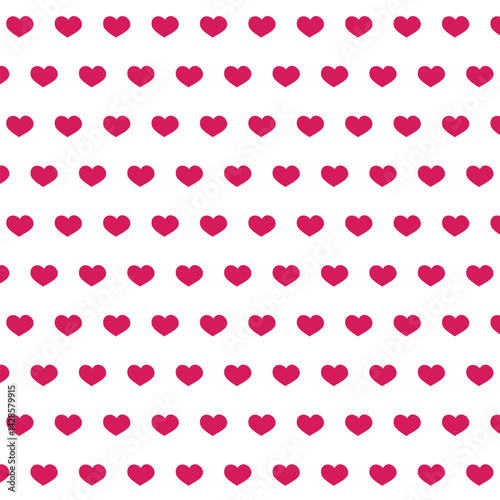 romantic seamless pattern with heart shapes for backgrounds