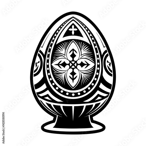 A glyph style icon of holy egg tattoo