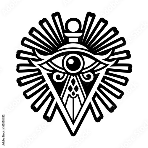 A filled style icon of sacred light symbol