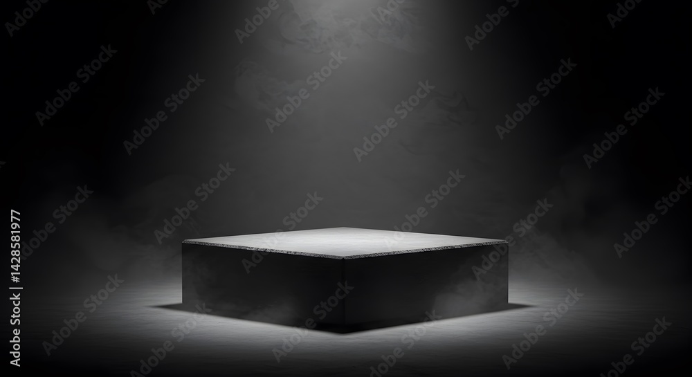 custom made wallpaper toronto digitalEmpty Platform with Smoke Effect in Dramatic Light