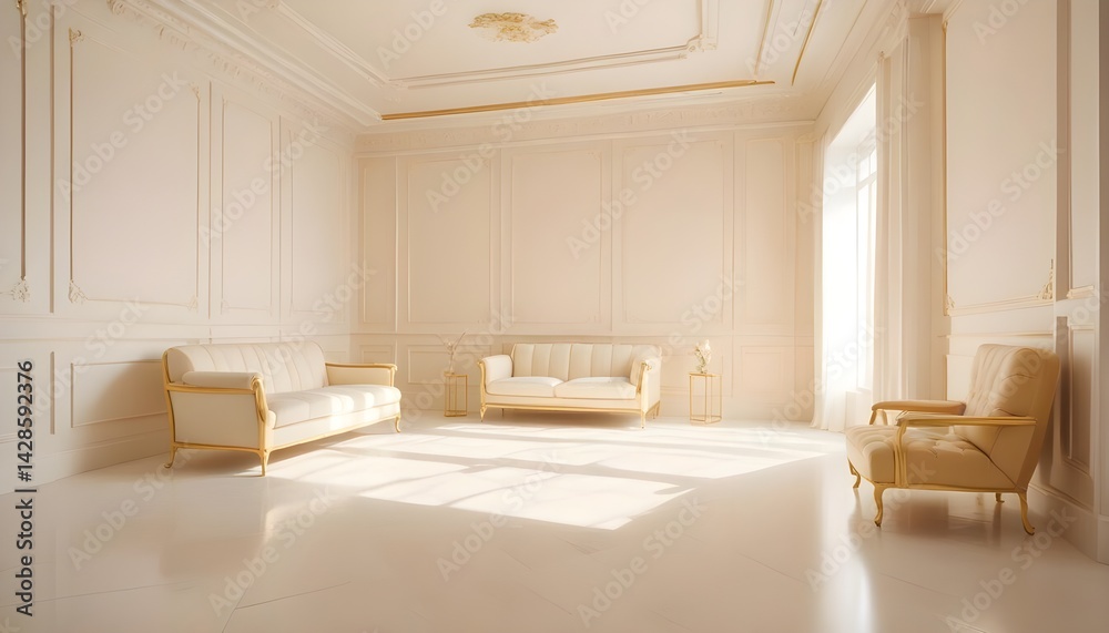 Fototapeta premium interior modern design room 3d