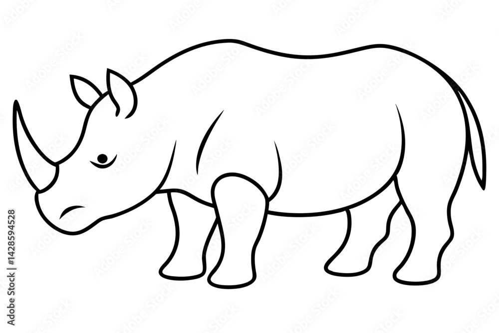 Obraz premium Abstract Rhino Sketch