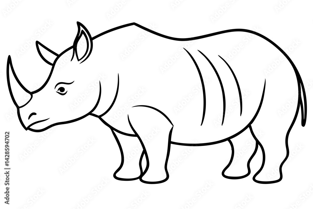 Fototapeta premium Abstract Rhino Sketch