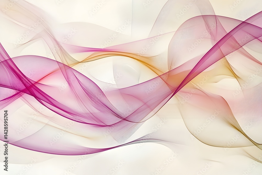Fototapeta premium Abstract Pink Gold Flowing Wave Background Design