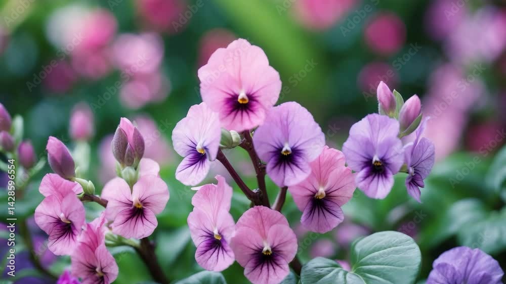 Blurred backdrop featuring a pink violet. Blurred backdrop featuring a pink violet.