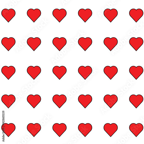 cute love shape seamless background for creative design use