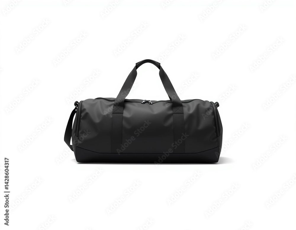 Fototapeta premium A modern sports bag mockup isolated on a pure white background