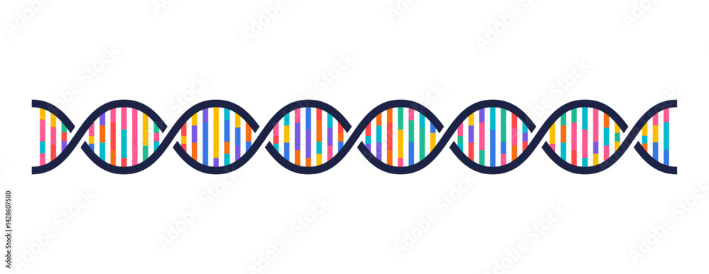 Obraz premium DNA icon isolated on white background