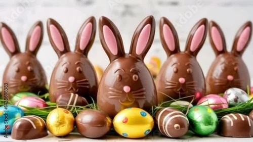 easter bunny and eggs