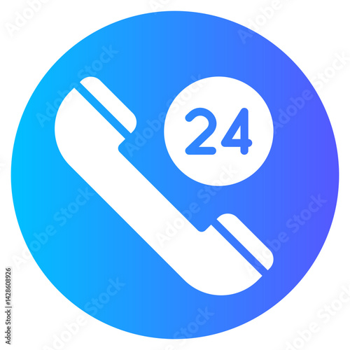 24 hours gradient icon