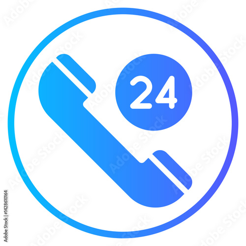 24 hours gradient icon